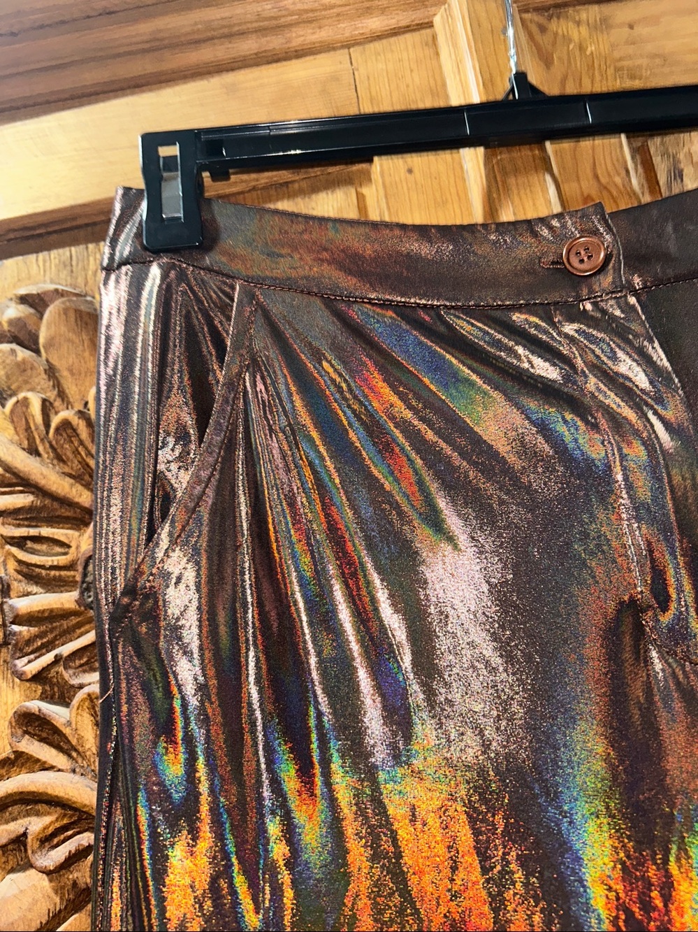 NWT Sincerely Jules large shimmery copper pants - Picture 2 of 5